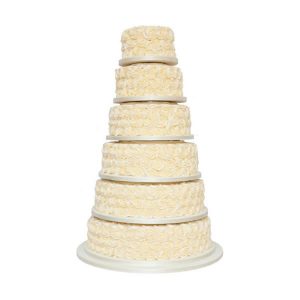 Rose Swirl Wedding Cake